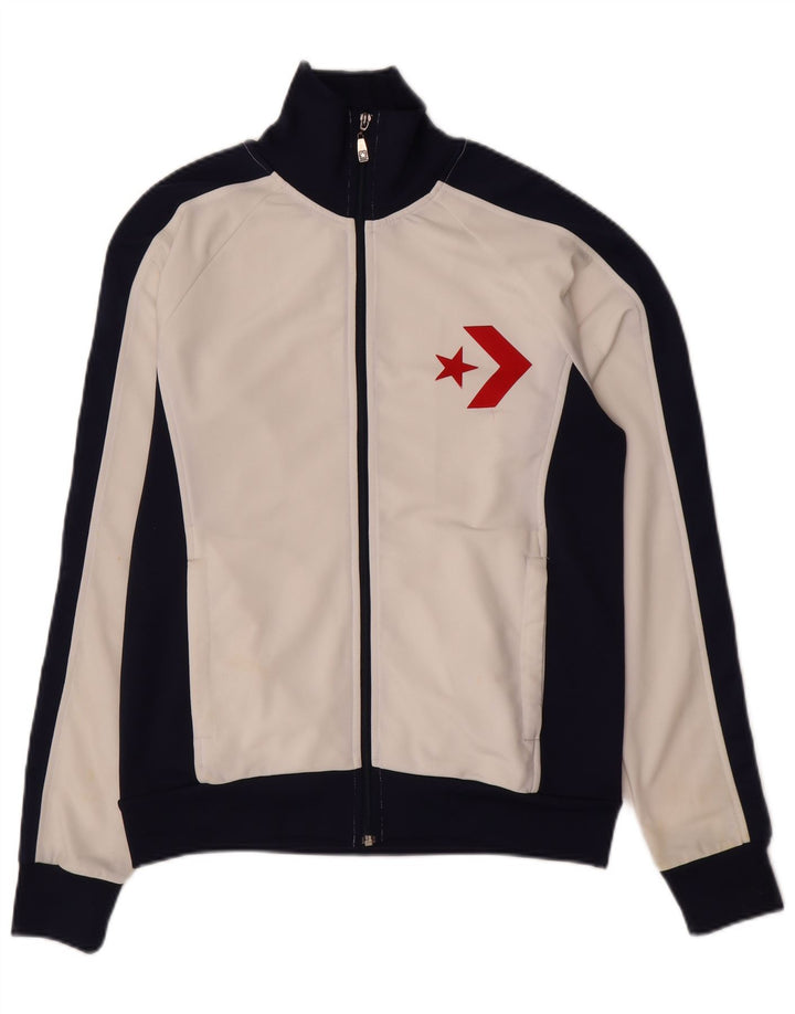 Ανδρική φόρμα Converse Graphic Top Jacket μεσαίο λευκό χρώμα