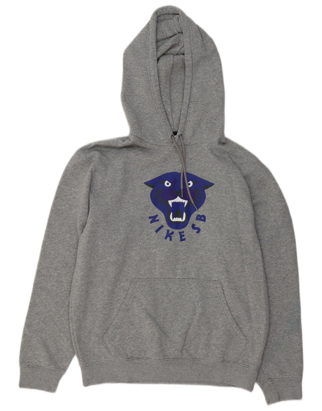 Ανδρικό γραφικό μπλουζάκι με κουκούλα NIKE, μικρό γκρι βαμβακερό