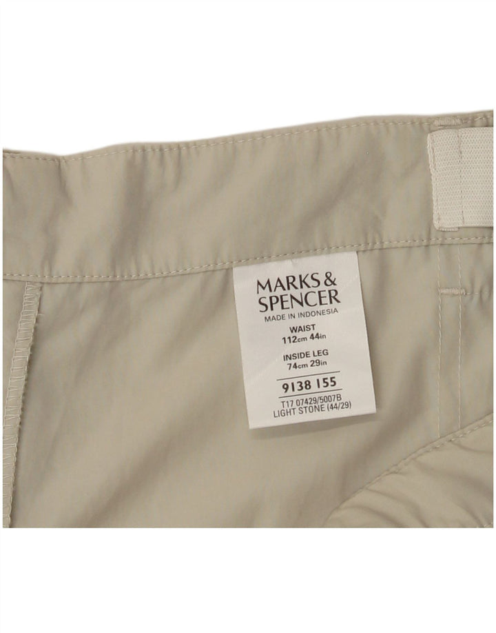 Marks & Spencer Ανδρικό ίσιο παντελόνι Cargo W44 L29 Beige Polyamide
