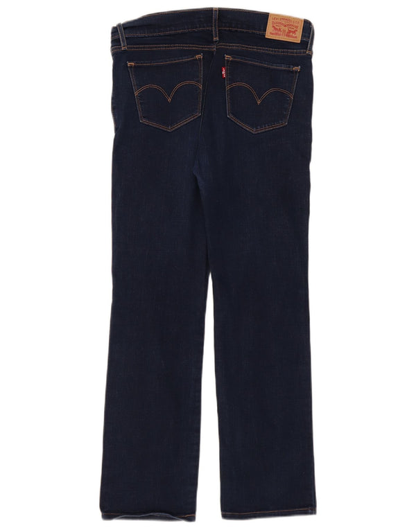 Levi's Womens 714 Straight Jeans W28 L27 Blue Cotton