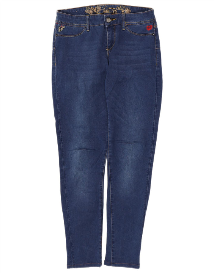 DESIGUAL Γυναικείο Skinny Jeans W30 L29 Μπλε Βαμβακερό