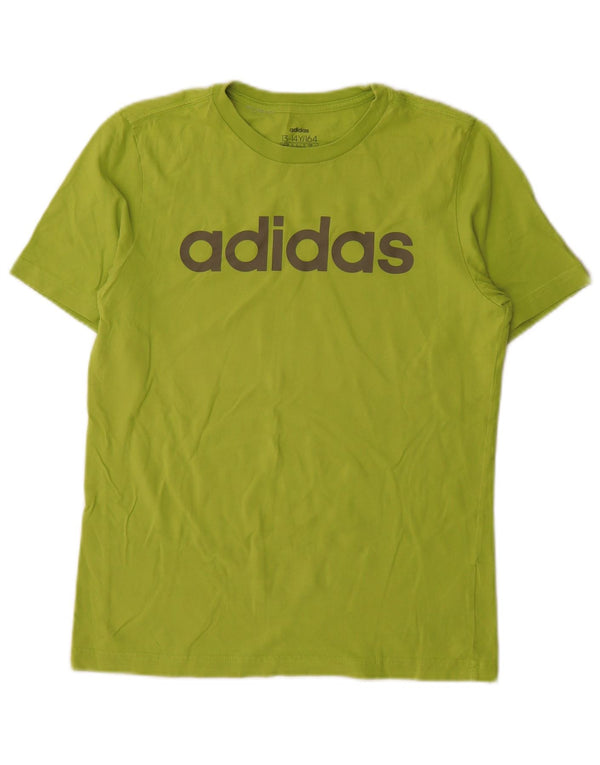 Adidas Boys Graphic T-Shirt Top 13-14 ετών Πράσινο βαμβακερό