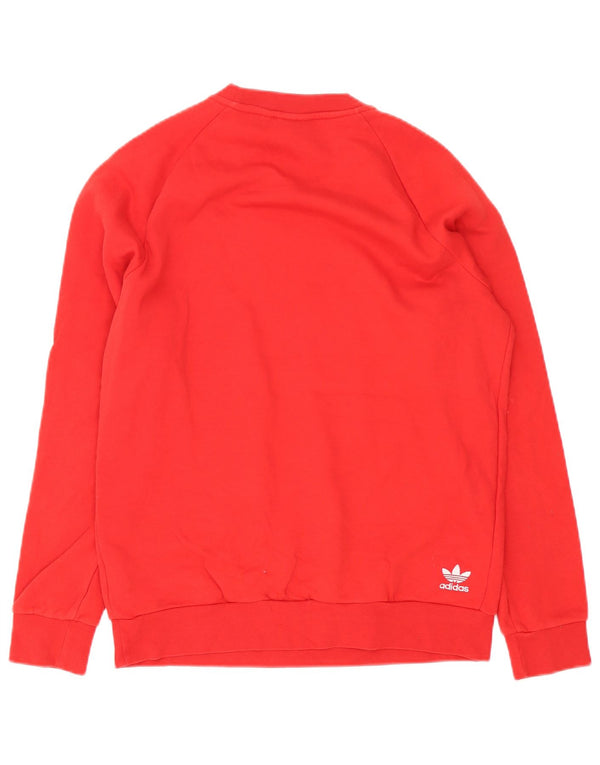 Ανδρικό γραφικό φούτερ Adidas Jumper Μικρό κόκκινο βαμβακερό