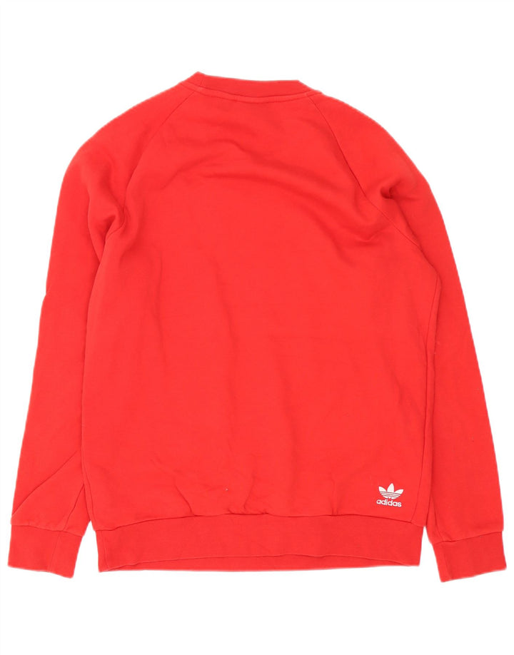 Ανδρικό γραφικό φούτερ Adidas Jumper Μικρό κόκκινο βαμβακερό