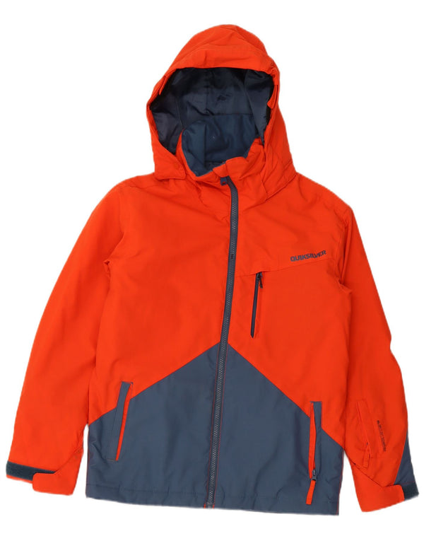 QUIKSILVER Boys Graphic Windbreaker Jacket 11-12 Years Medium Red