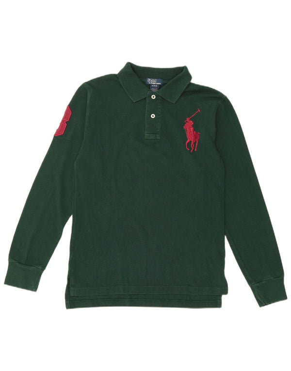POLO RALPH LAUREN Αγόρια γραφικό μπλουζάκι πόλο 9-10 ετών Μεσαία Πράσινη