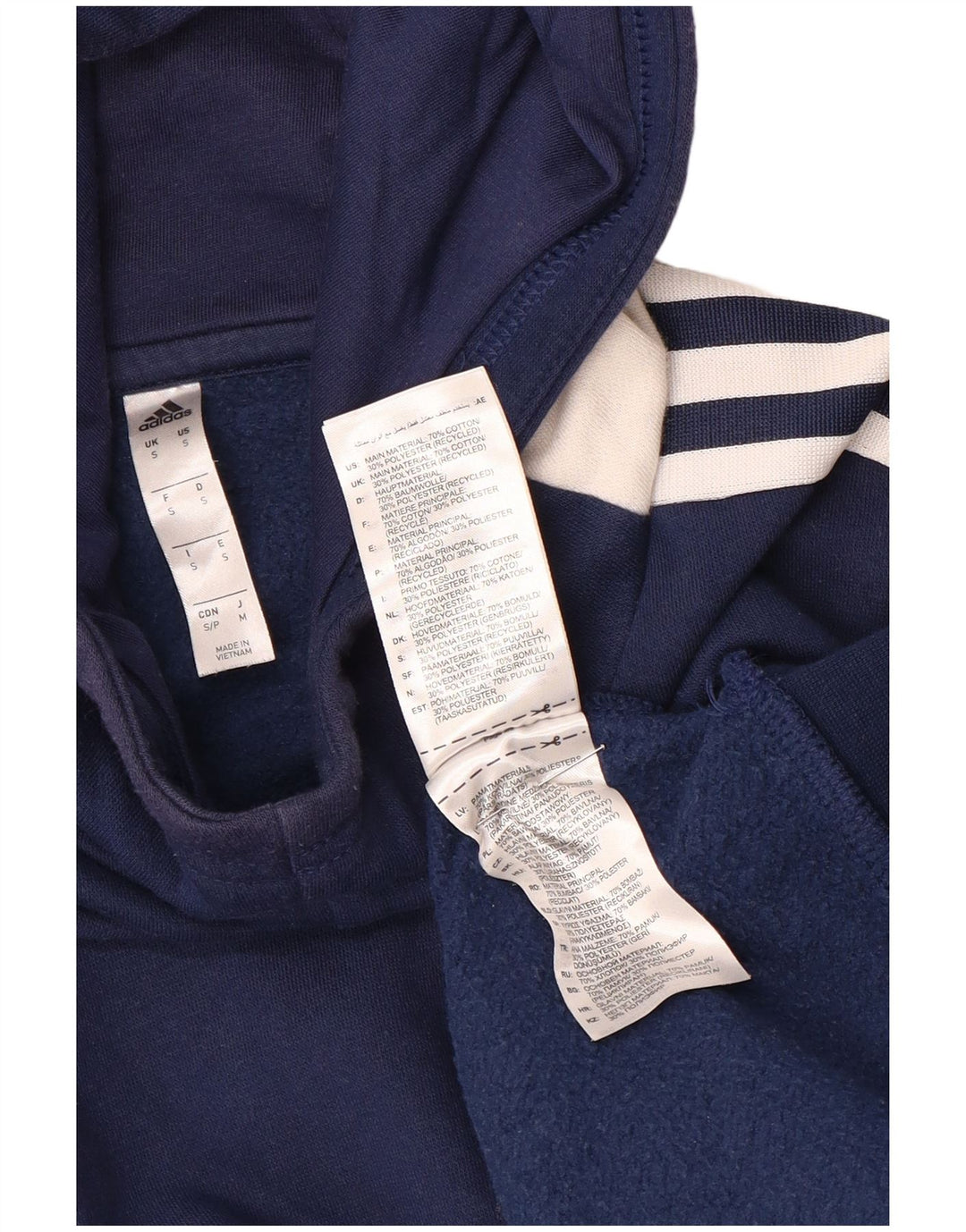 Adidas Ανδρικό φούτερ με κουκούλα, βαμβακερό μπλε ναυτικό