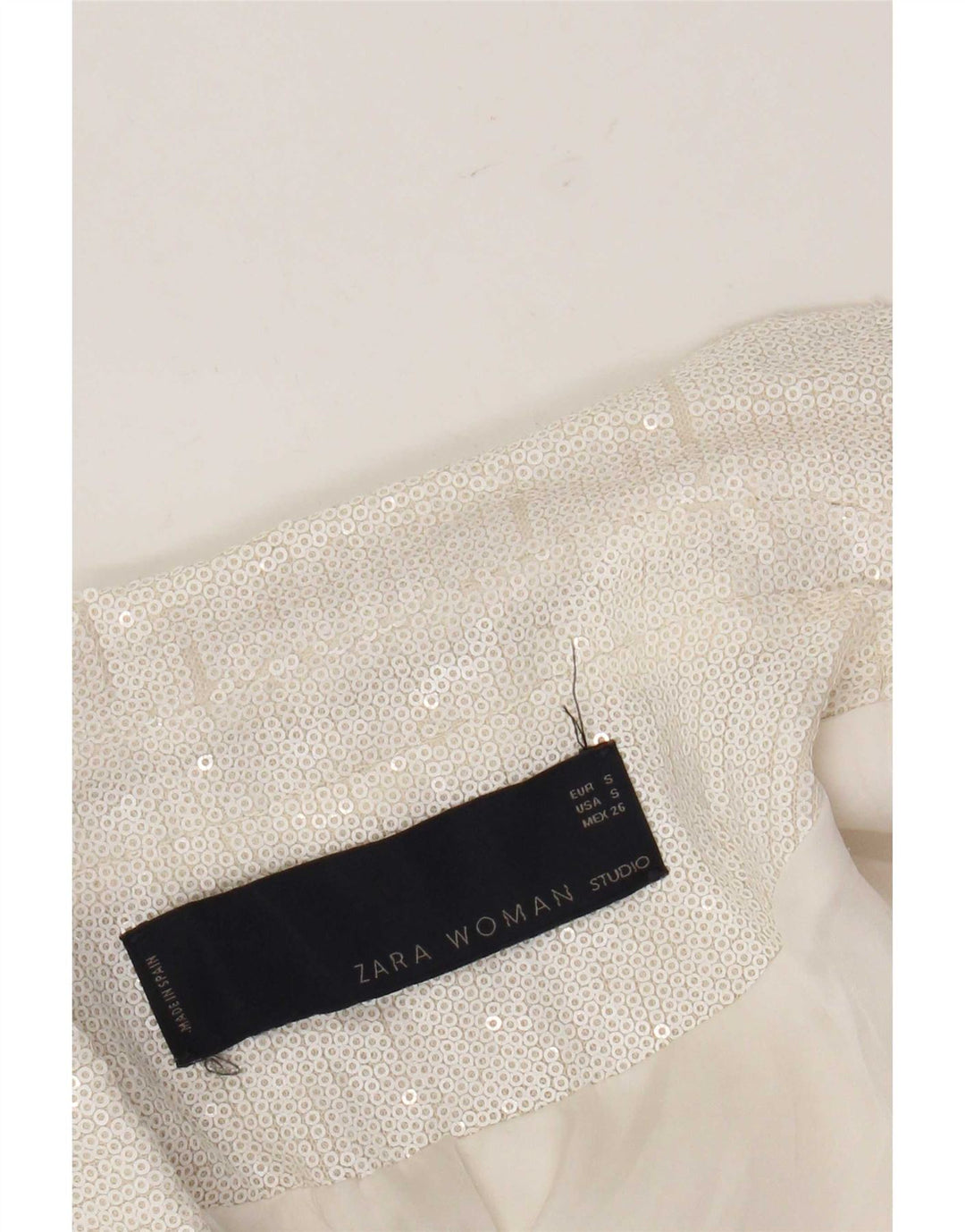 Zara Γυναικείο Μπουφάν με παγιέτες UK 10 Small White