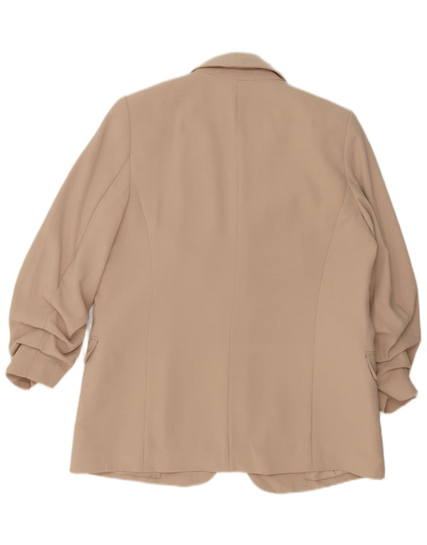 Marks & Spencer Γυναικείο Open Blazer Jacket UK 12 Medium Beige Polyester