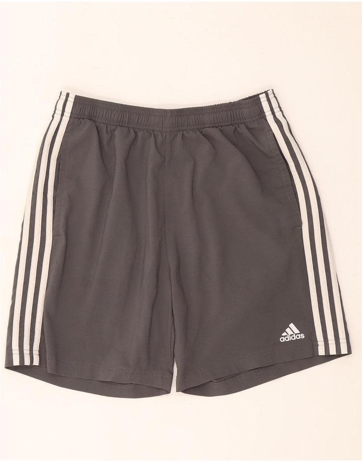 Ανδρικό αθλητικό σορτς Adidas μεγάλο γκρι πολυεστέρα