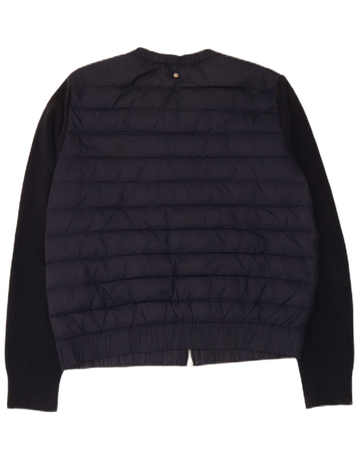 Massimo Dutti Γυναικείο μπουφάν με επένδυση UK 14 Medium Navy Blue Nylon