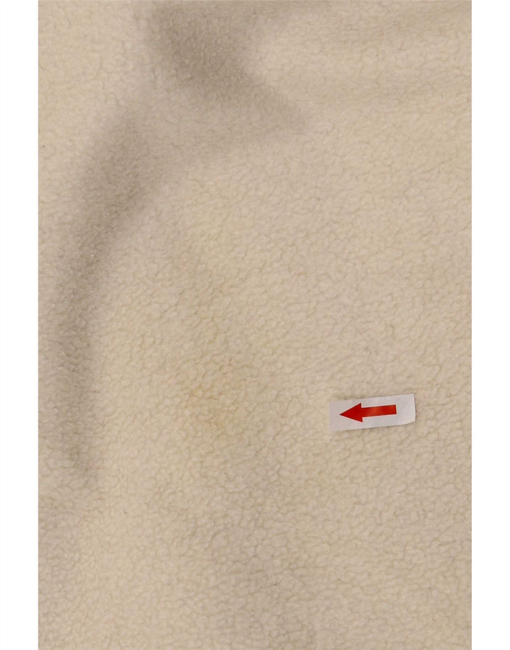 Silvy Ανδρικό κουμπιά με λαιμό Fleece Jumper Large Off White Fair Isle Polyester