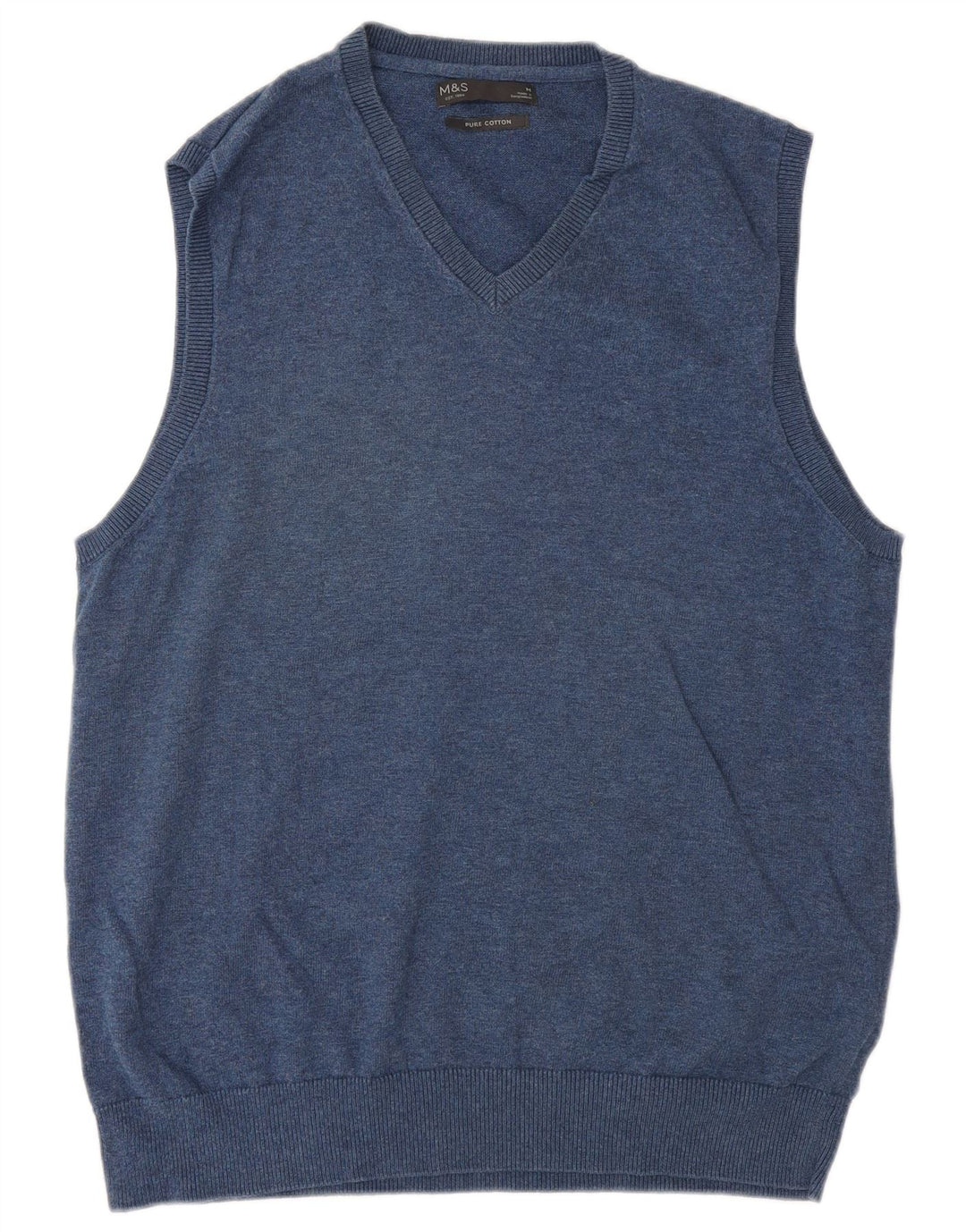 Marks & Spencer Ανδρικό γιλέκο Tank Top Μεσαίο Navy Blue Cotton