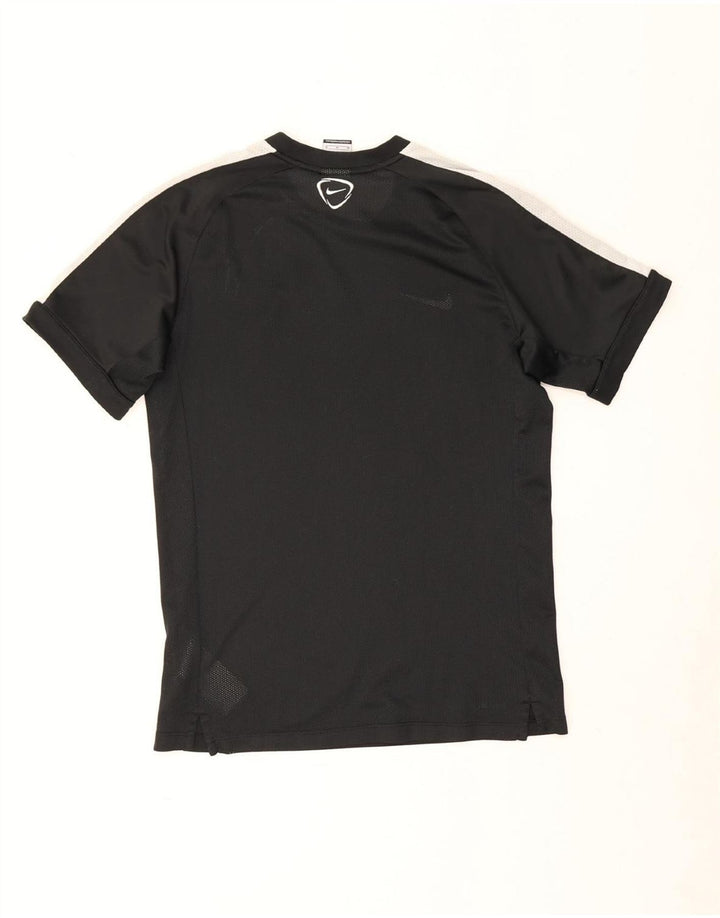 Ανδρικό γραφικό μπλουζάκι Nike Dri Fit Τοπ μεσαίου μαύρου χρώματος πολυεστέρας