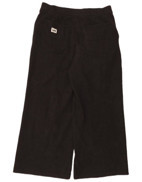 Lee Womens Wide Leg Casual Παντελόνι W36 L30 Μαύρο