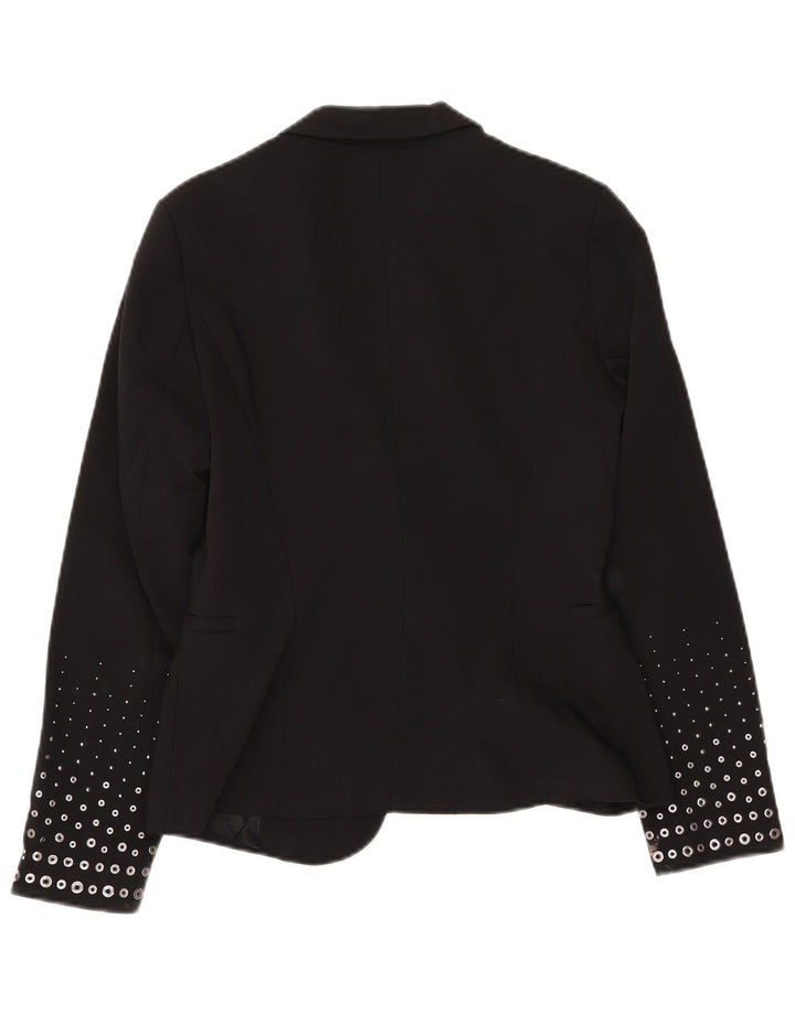 ZARA Γυναικείο σακάκι σακάκι με 1 κουμπί UK 12 μεσαίο μαύρο πολυεστέρα