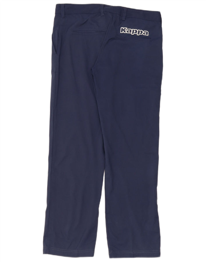 Kappa Γυναικείο ίσιο παντελόνι Chino γραφικό W34 L29 Navy Blue Polyester