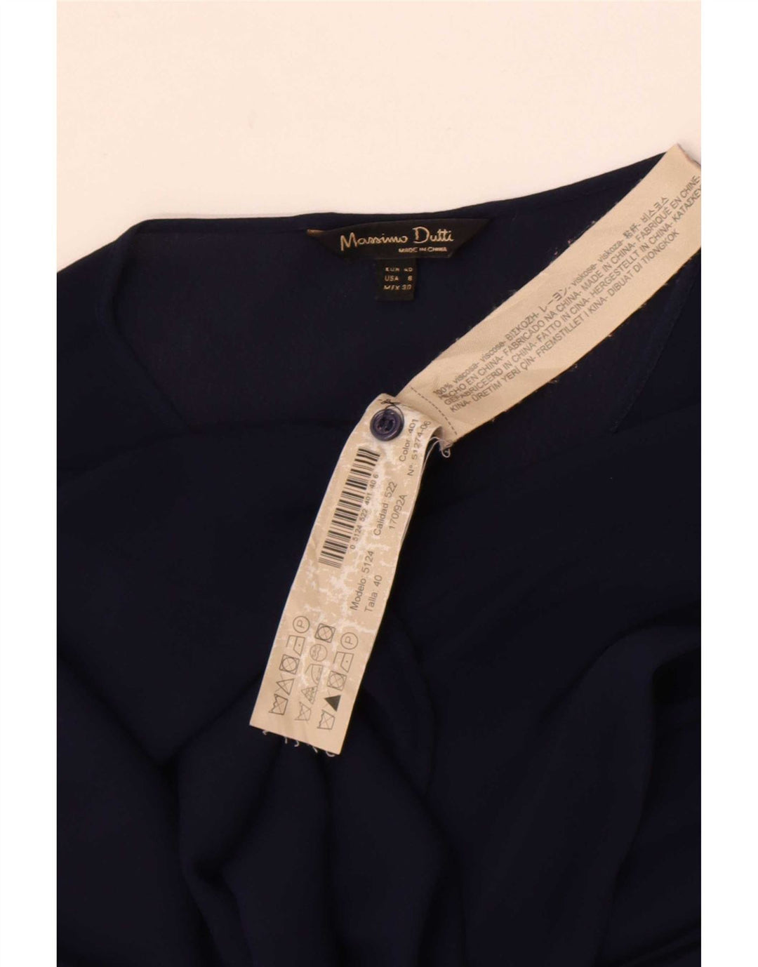 Massimo Dutti Γυναικείο πουκάμισο Μπλούζα EU 40 Medium Navy Blue Viscose