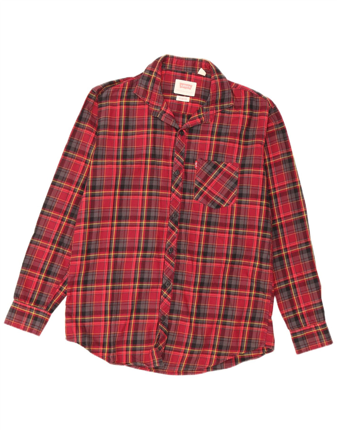 Ανδρικό φανελένιο πουκάμισο Levi's Slim Fit XL Red Check