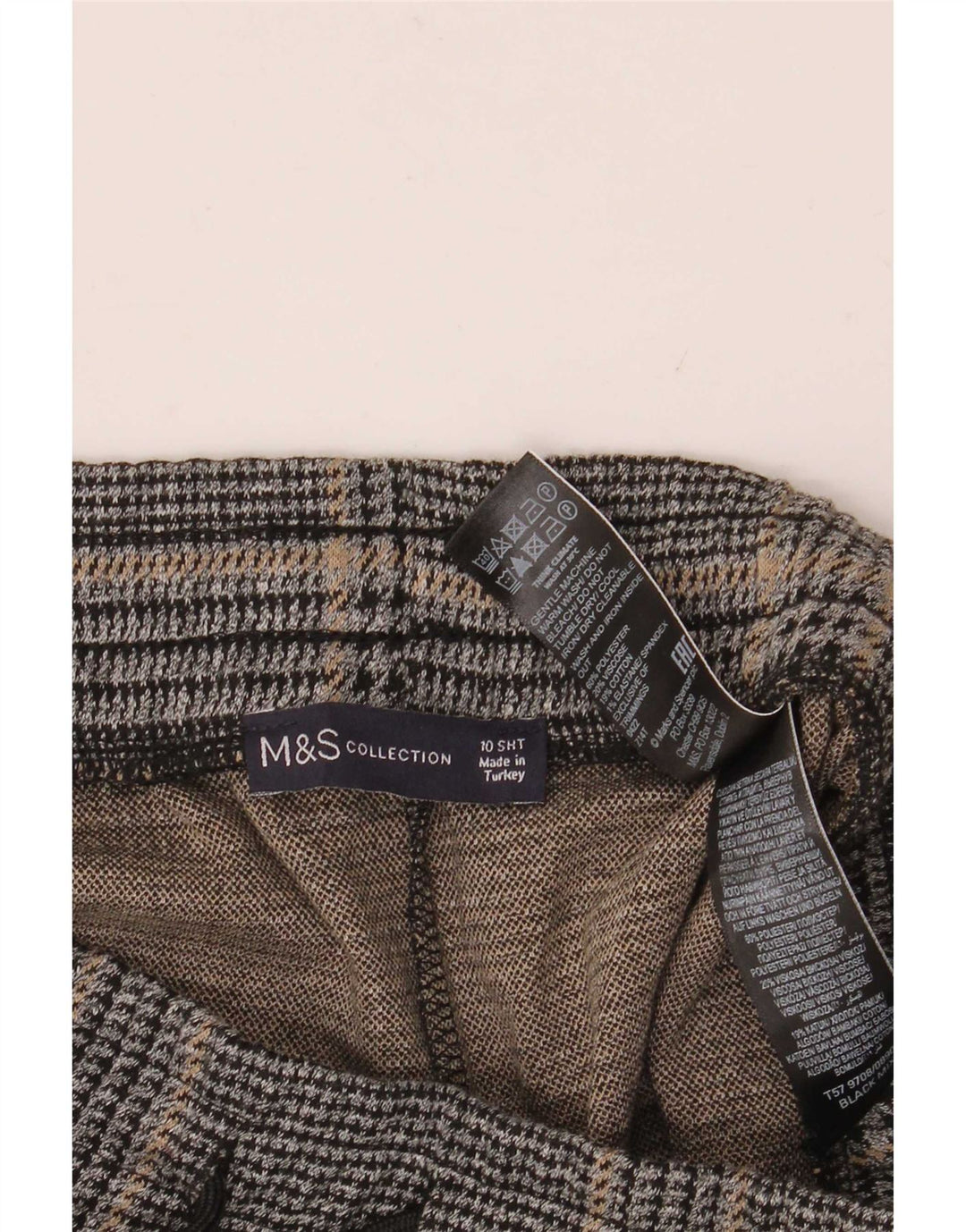 Marks & Spencer γυναικείο παντελόνι UK 10 Small W30 L26 Grey Houndstooth