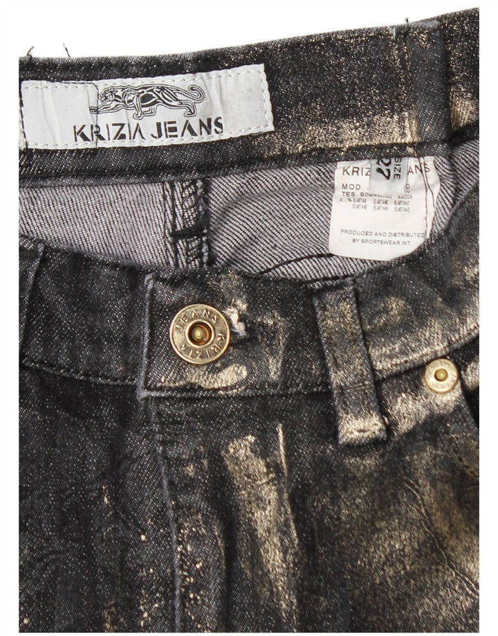 Krizia Γυναικείο τζιν με γραφικό μποτάκι W27 L29 Navy Blue Cotton