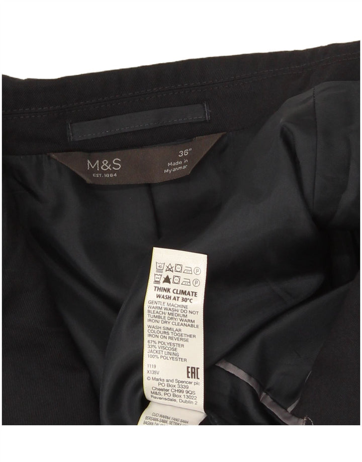 Marks & Spencer Ανδρικό μπουφάν blazer UK 36 Small Navy Blue Polyester