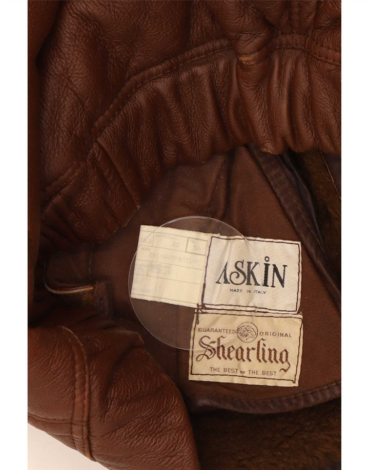 Vintage Ανδρικό Shearling Jacket IT 56 3XL Brown