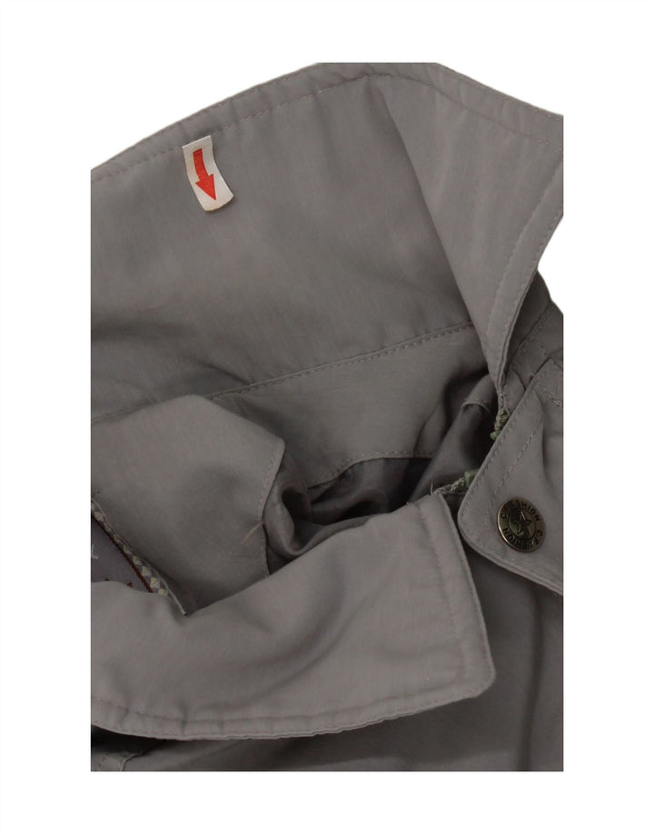 Vintage Ανδρικό Loose Fit Bomber Jacket UK 38 Medium Grey Polyester
