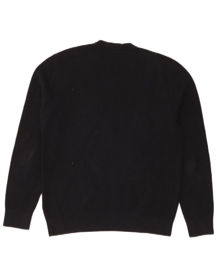 Ανδρικό πουλόβερ Cos Crew Neck Jumper Μικρό μαύρο βαμβακερό