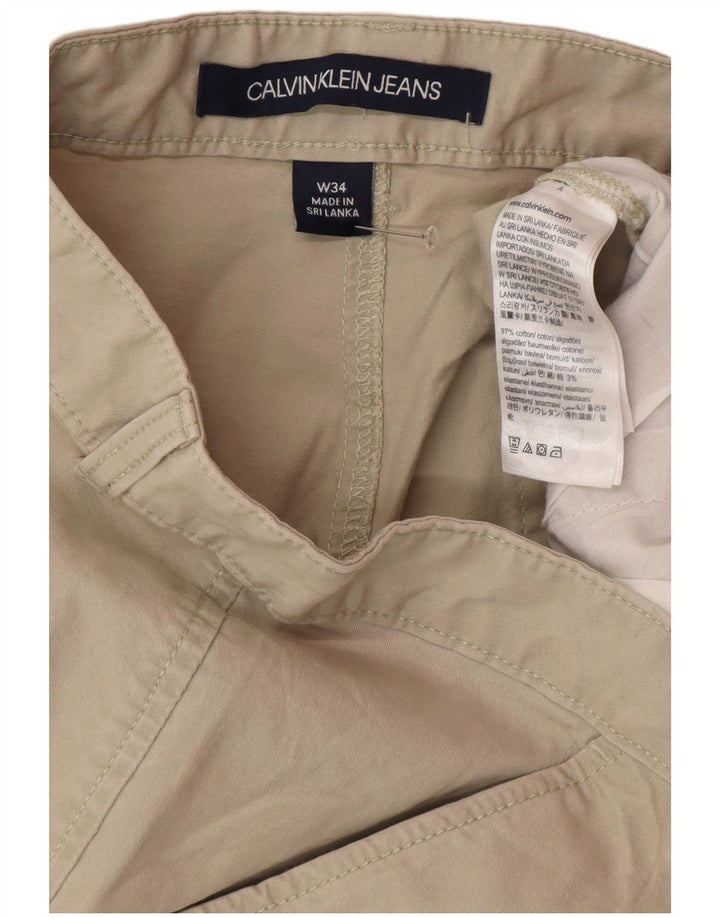 Ανδρικό σορτς Chino Calvin Klein W34 μεγάλο μπεζ βαμβακερό