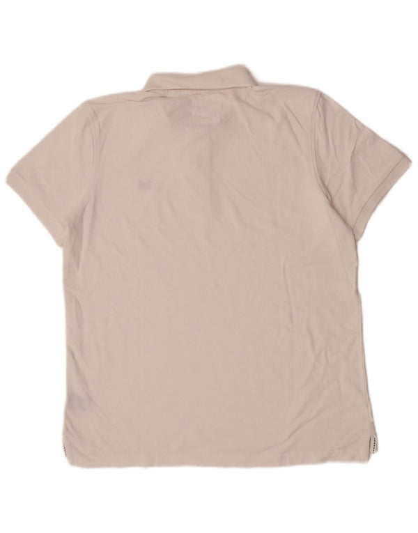 Crew Clothing Ανδρικό πουκάμισο πόλο μεγάλο λευκό βαμβακερό