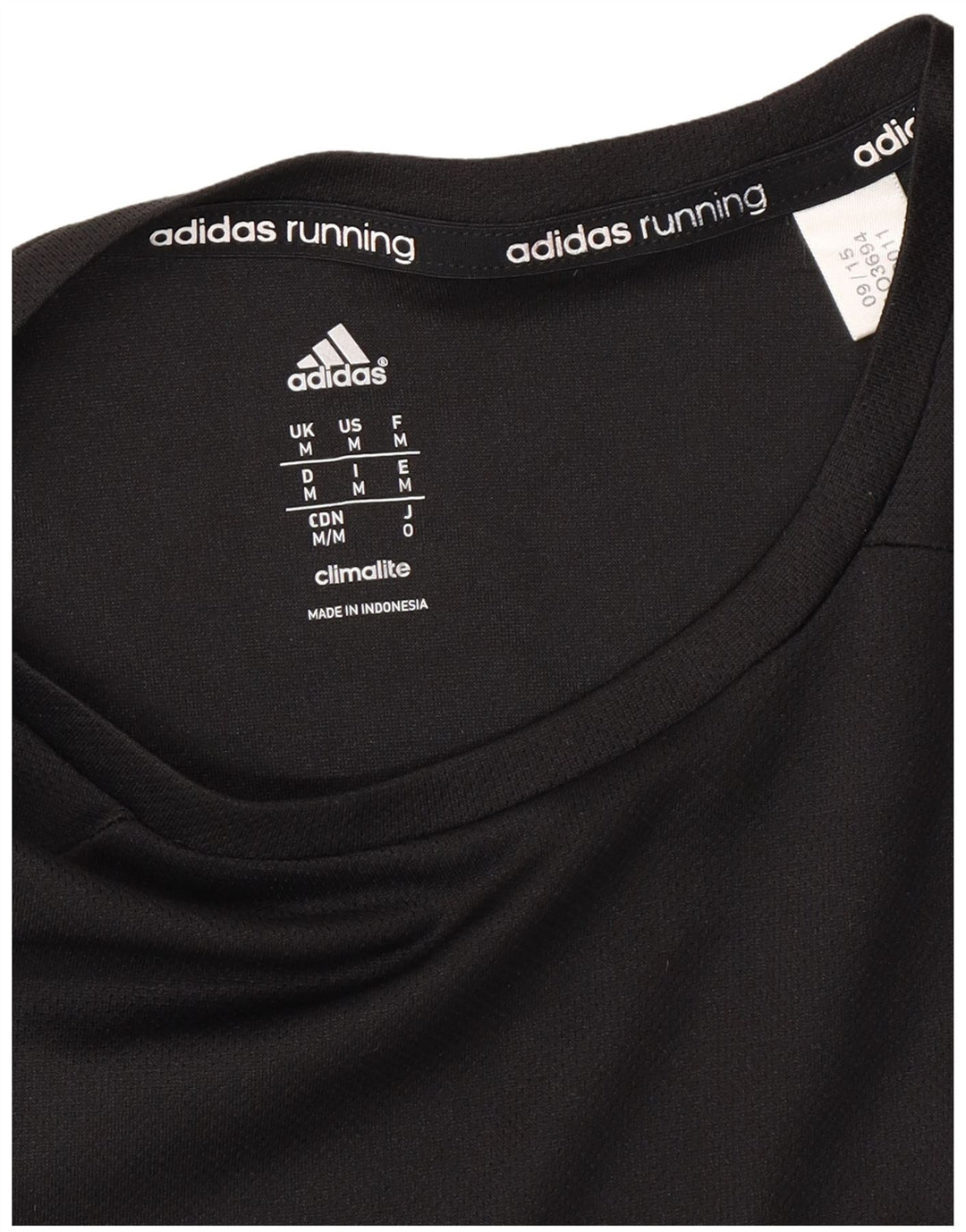 ADIDAS Mens Climalite T-Shirt Top Medium Black Polyester