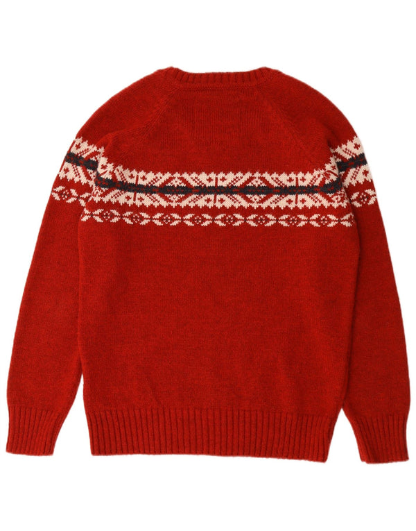 Superdry Ανδρικό πουλόβερ με λαιμόκαυστο XL Red Fair Isle Acrylic