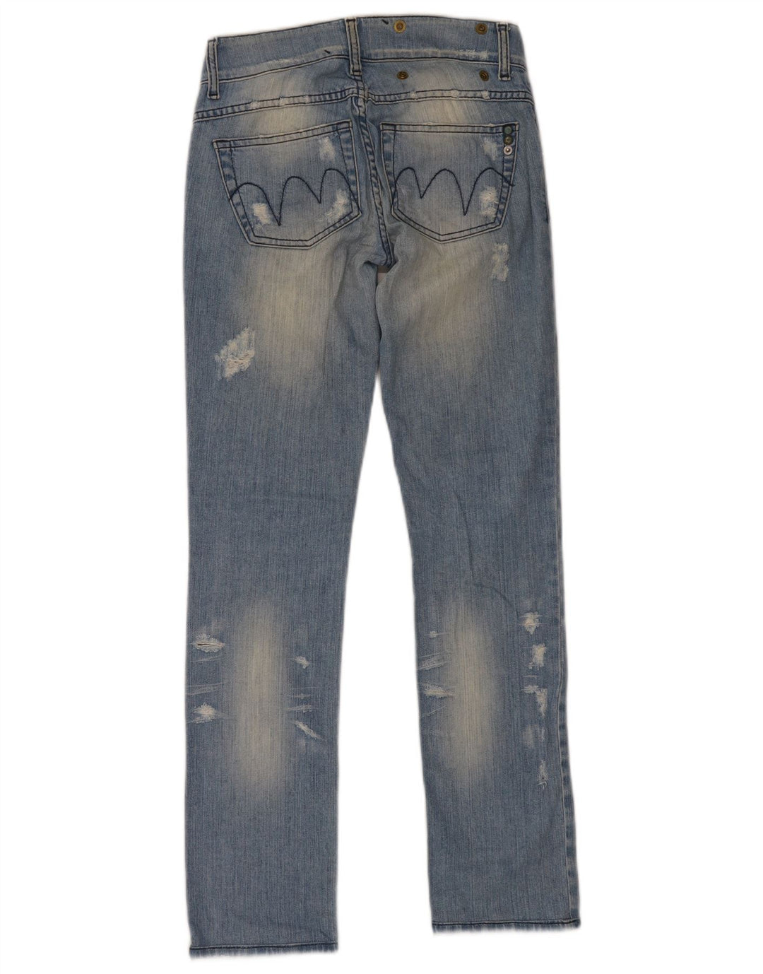 MET Γυναικείο Slim Jeans W26 L30 Blue Flecked Cotton