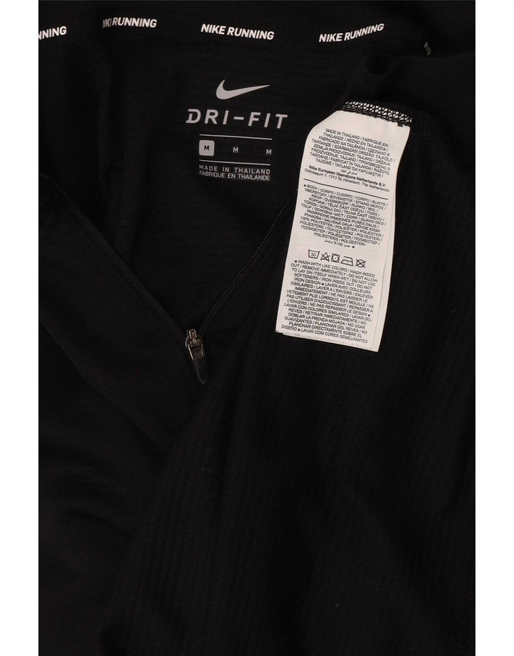 Ανδρική φόρμα Nike Dri Fit με φερμουάρ πουλόβερ στο επάνω μέρος από μεσαίο μαύρο πολυεστέρα