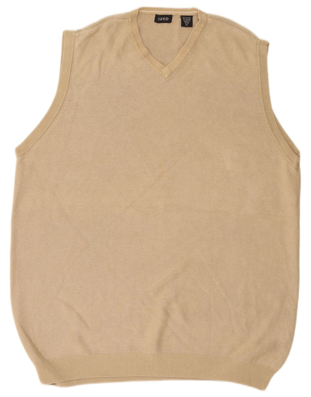 Izod Ανδρικό γιλέκο Tank Top XL Μπεζ βαμβακερό