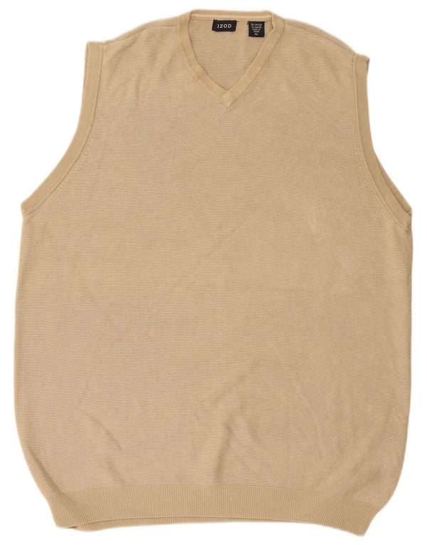 Izod Ανδρικό γιλέκο Tank Top XL Μπεζ βαμβακερό