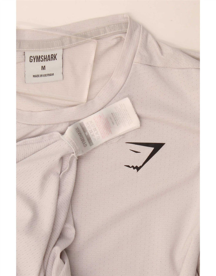 Ανδρικό μεσαίο λευκό πολυεστέρας Gymshark