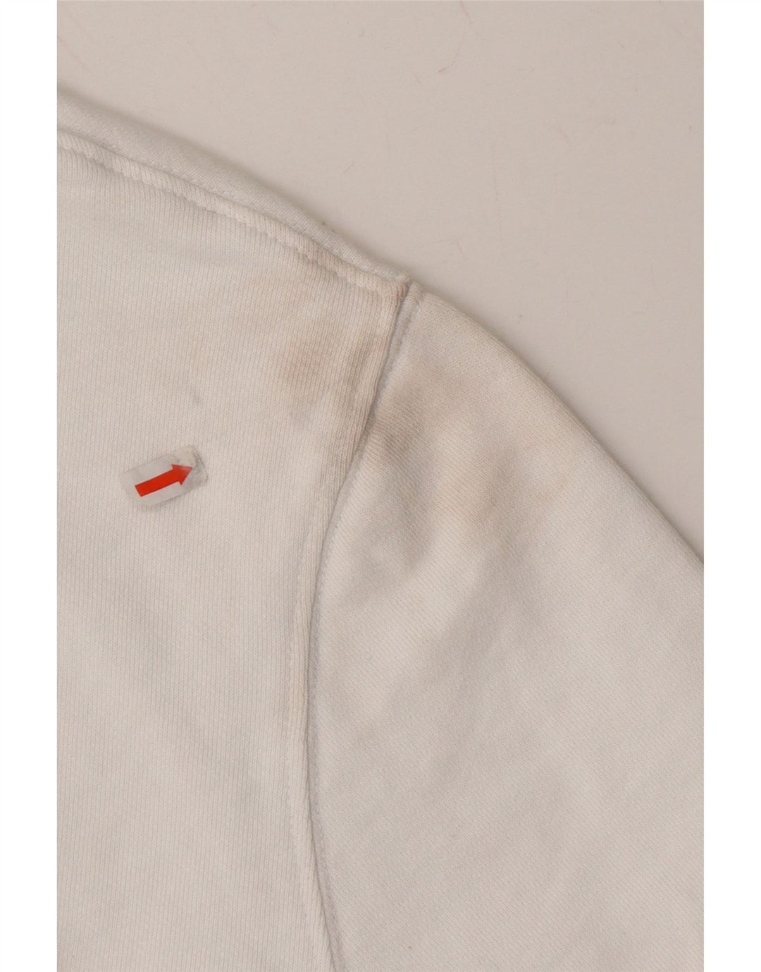 LEVI'S Mens Graphic Hoodie Jumper Small White Cotton Vintage Levi's and Second-Hand Levi's from Messina Hembry 