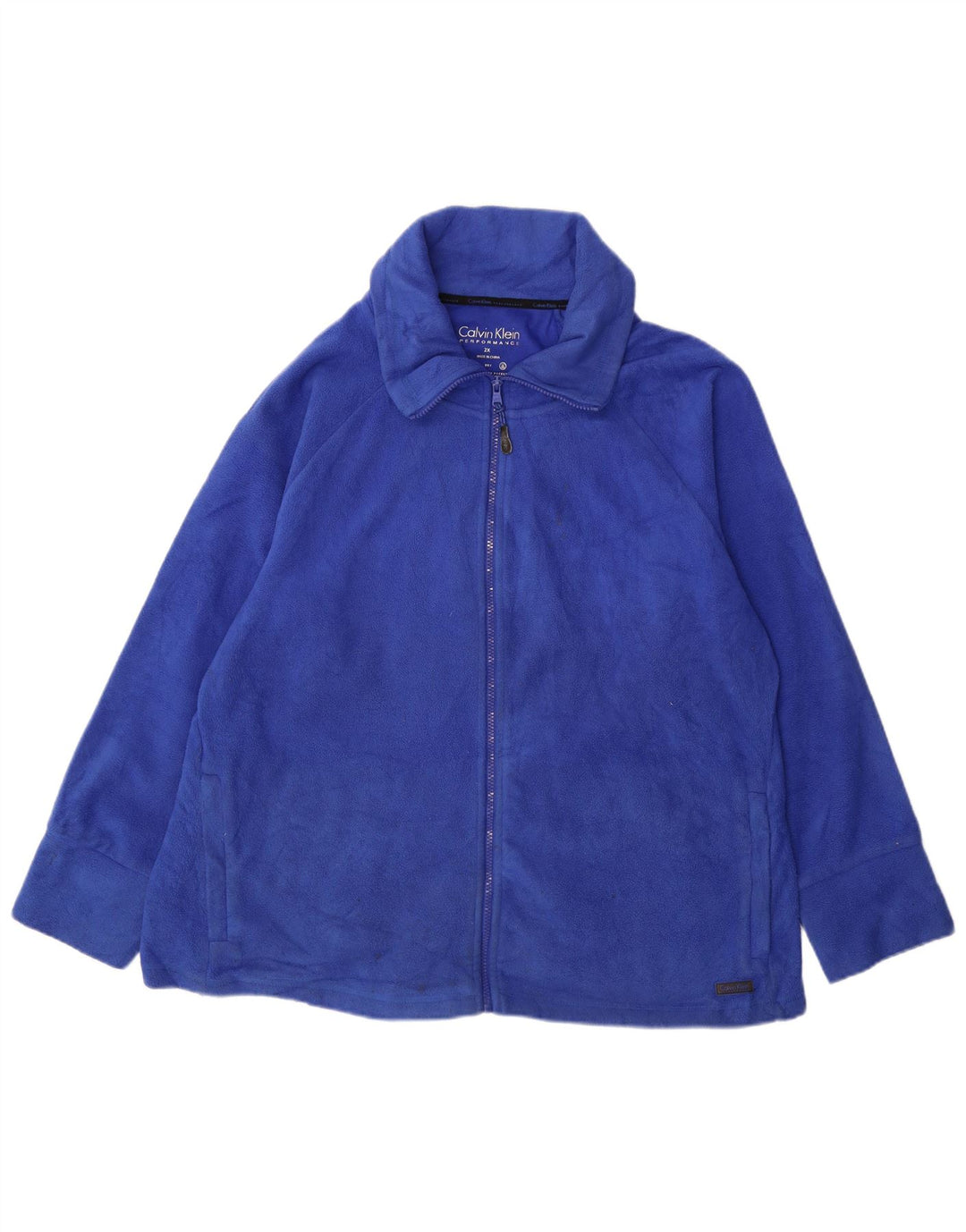 CALVIN KLEIN Ανδρικό μπουφάν Fleece UK 44 2XL Μπλε Πολυεστέρας