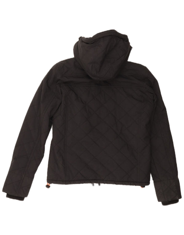 SUPERDRY Γυναικείο Windcheater με κουκούλα Windbreaker Jacket UK 14 Medium Black