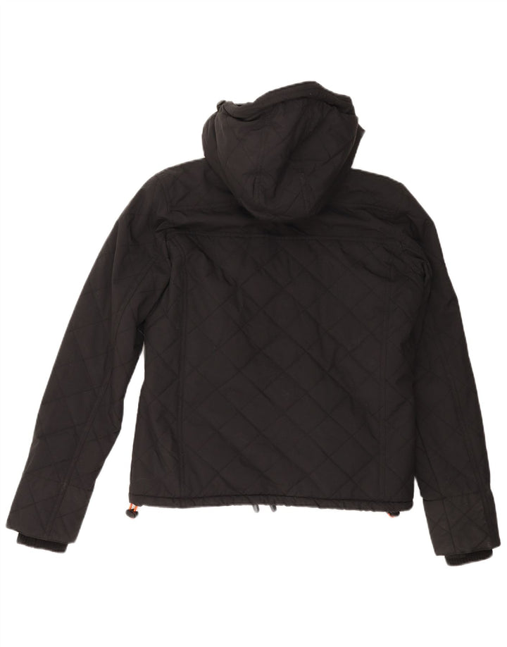 SUPERDRY Γυναικείο Windcheater με κουκούλα Windbreaker Jacket UK 14 Medium Black
