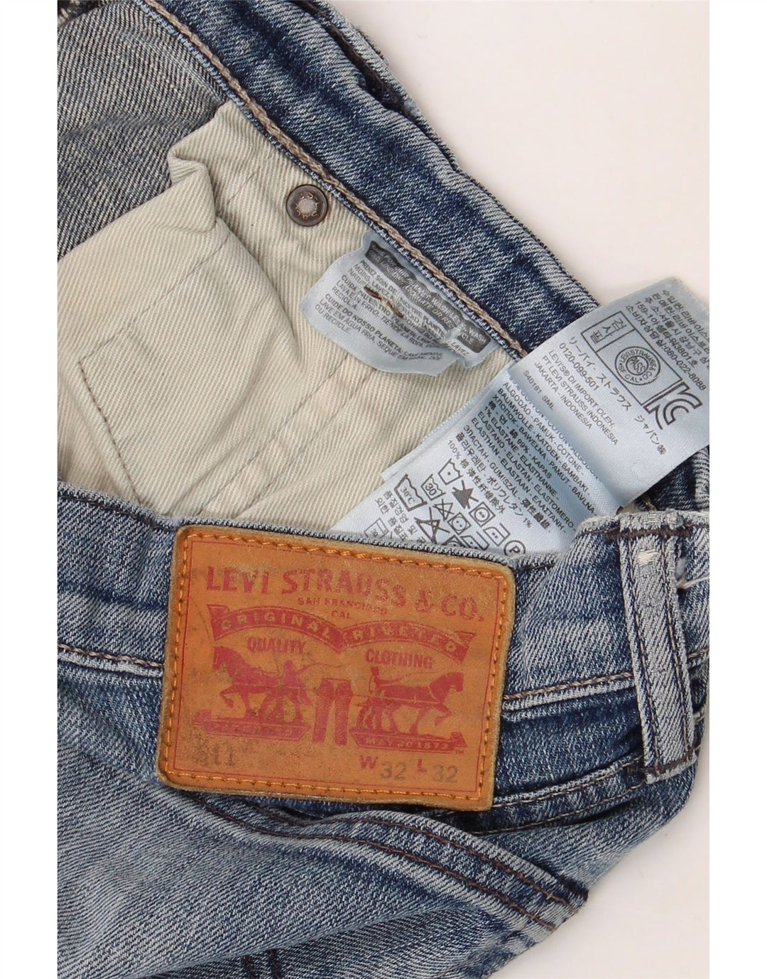 LEVI'S Ανδρικό 511 Slim Jeans W32 L32 Μπλε Βαμβακερό