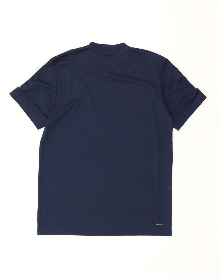 Ανδρικό γραφικό T-Shirt Adidas Top Medium Navy Blue Polyester