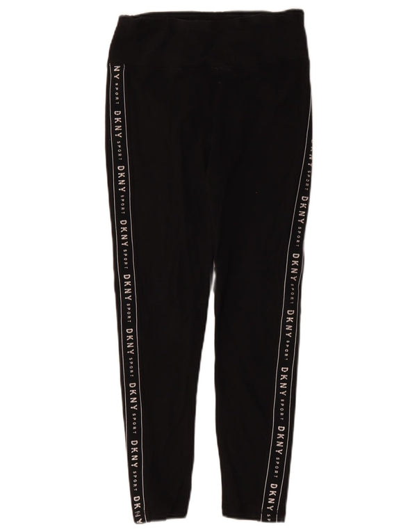 Γυναικεία γραφικά κολάν Dkny Crop UK 8 Small Black Cotton