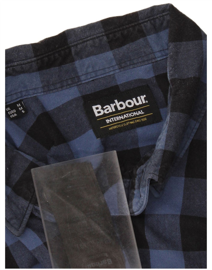 Ανδρικό πουκάμισο Barbour Βαμβακερό μεσαίο μπλε Gingham
