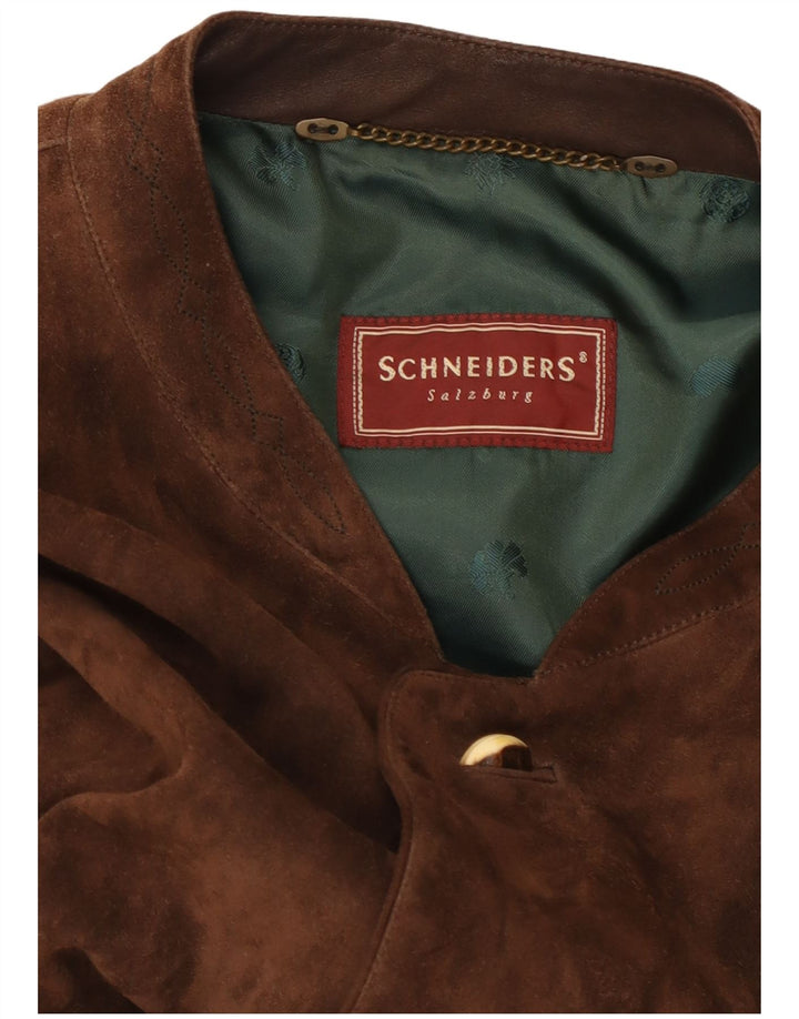 Ανδρικό Suede Jacket Schneiders UK 44 2XL Καφέ Δερμάτινο Classic