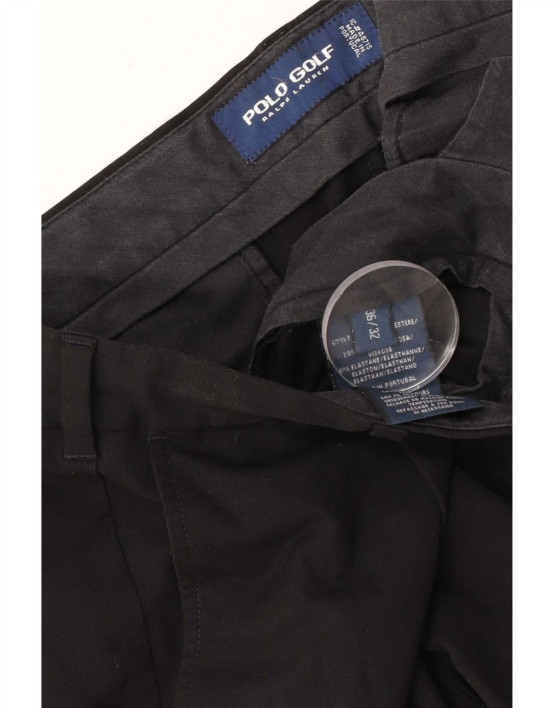 Ανδρικό παντελόνι Chino Ralph Lauren W36 L32 μαύρο πολυεστέρα