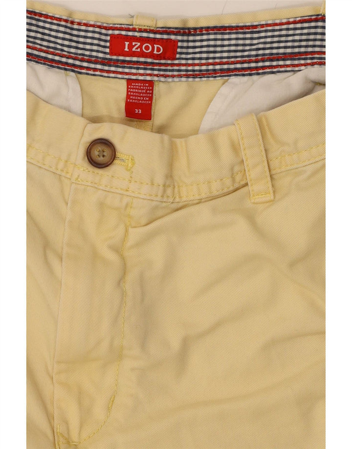 IZOD Mens Chino Shorts W33 Medium Yellow Cotton Vintage Izod and Second-Hand Izod from Messina Hembry 