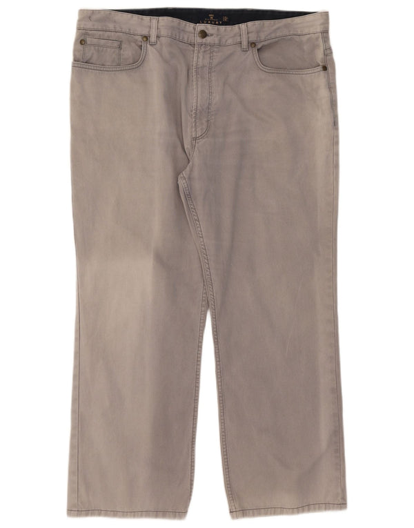 Marks & Spencer Mens Blue Harbour Straight Casual Παντελόνι W42 L29 Γκρι